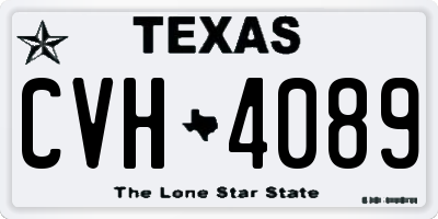 TX license plate CVH4089