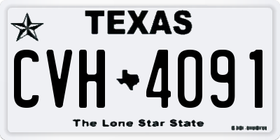 TX license plate CVH4091