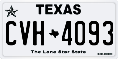 TX license plate CVH4093