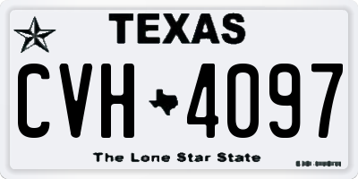 TX license plate CVH4097
