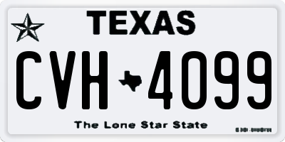 TX license plate CVH4099