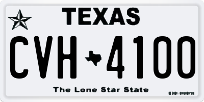 TX license plate CVH4100