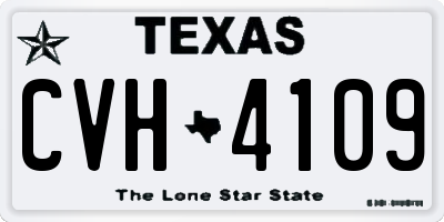 TX license plate CVH4109