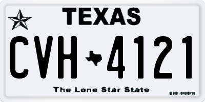 TX license plate CVH4121