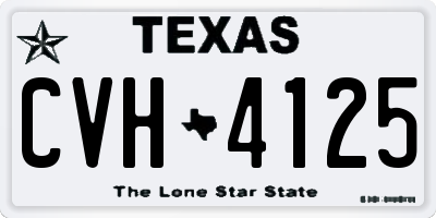TX license plate CVH4125
