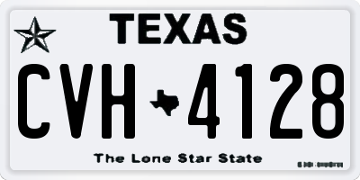 TX license plate CVH4128