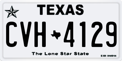 TX license plate CVH4129