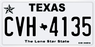TX license plate CVH4135