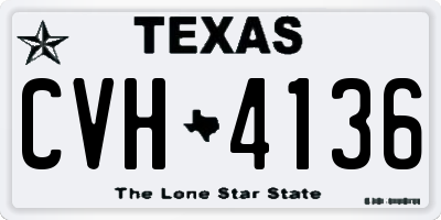 TX license plate CVH4136