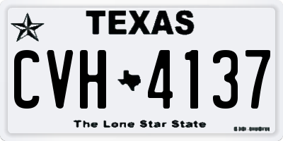 TX license plate CVH4137