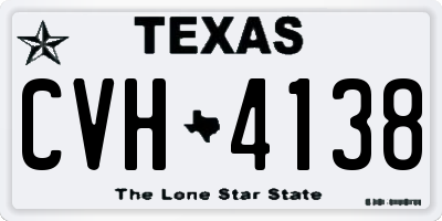 TX license plate CVH4138