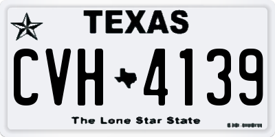 TX license plate CVH4139