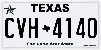 TX license plate CVH4140