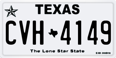 TX license plate CVH4149