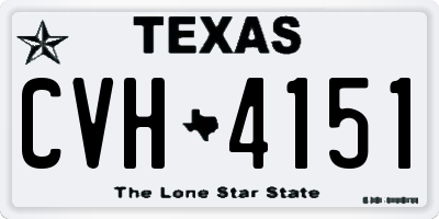 TX license plate CVH4151