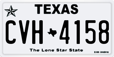 TX license plate CVH4158