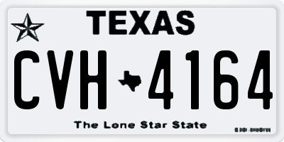 TX license plate CVH4164
