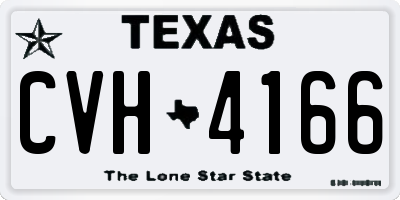 TX license plate CVH4166