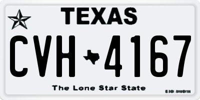 TX license plate CVH4167