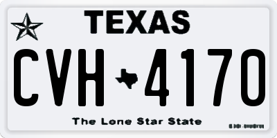 TX license plate CVH4170