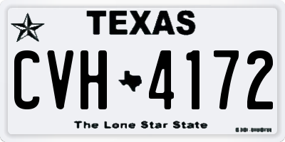 TX license plate CVH4172