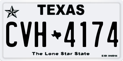 TX license plate CVH4174