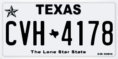 TX license plate CVH4178