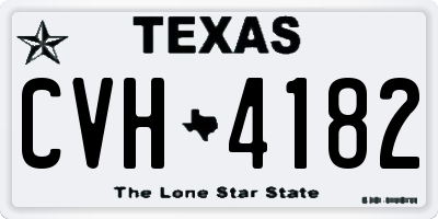 TX license plate CVH4182