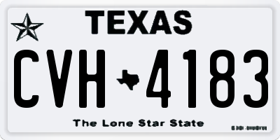 TX license plate CVH4183