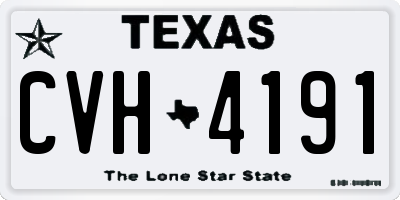 TX license plate CVH4191
