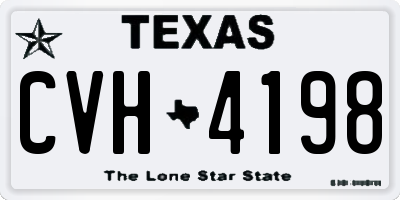TX license plate CVH4198
