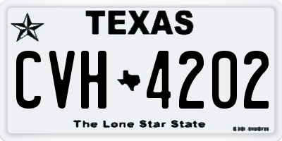 TX license plate CVH4202