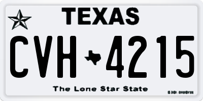 TX license plate CVH4215