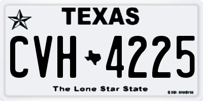 TX license plate CVH4225