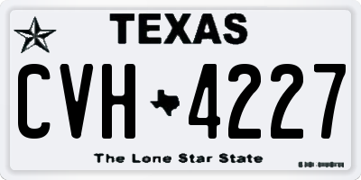 TX license plate CVH4227