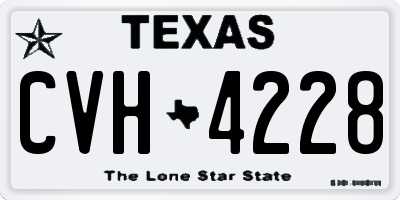 TX license plate CVH4228