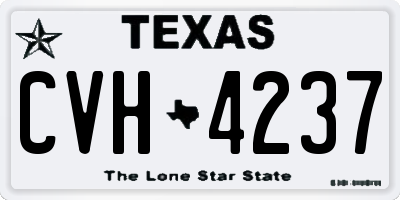 TX license plate CVH4237