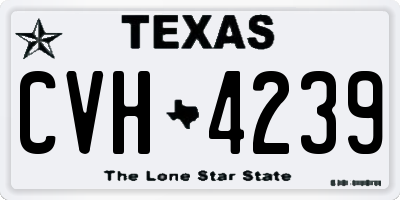 TX license plate CVH4239