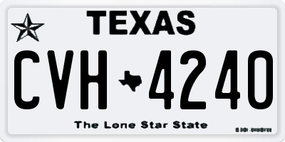 TX license plate CVH4240