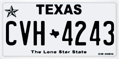 TX license plate CVH4243