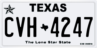 TX license plate CVH4247