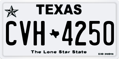 TX license plate CVH4250