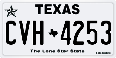 TX license plate CVH4253