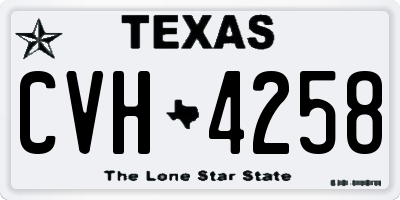 TX license plate CVH4258