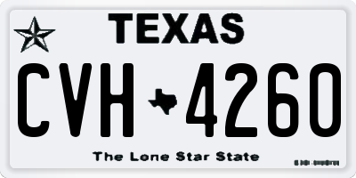 TX license plate CVH4260