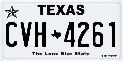 TX license plate CVH4261