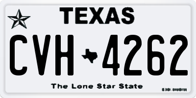 TX license plate CVH4262