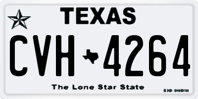 TX license plate CVH4264