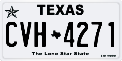 TX license plate CVH4271