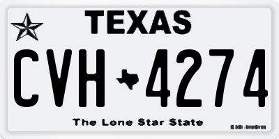 TX license plate CVH4274